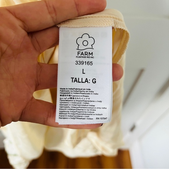 Farm Rio Multicolor Romantic Nature Long Sleeve Maxi Dress Size Large New - Picture 5 of 7